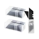 Bates- Utility Knife Blades, 40 Pack, Black, Replacement Blade for Box Cutters with Plastic Case