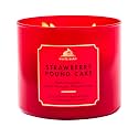 Bath &amp; Body Works 3-Wick Candle, Strawberry Pound Cake, Soy Wax Blend