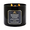 Bath &amp; Body Works 3-Wick Candle, Mahogany Teakwood Intense, Soy Wax Blend