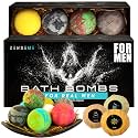 Bath Bombs for Men, Gift Set of 8 Scented Organic Handmade