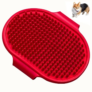 bath and deshedding brush for dogs amp cats  hand brush color red pack of 1 single