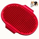 Bath and Deshedding Brush for Dogs & Cats | Hand Brush (Color Red) (Pack of 1) (Single)