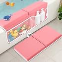 Bath Kneeler and Elbow Rest Pad Set, Pink 1.6" Thick