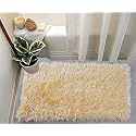 Anti Skid Washable Door Mats Bath Mats for Home, Office and Bathroom (16 x 24, Beige)