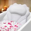Bath Pillow RUVINCE Ergonomic Luxury Bathtub Pillow with Head,Neck, Shoulder and Back Support, 4D Bath Pillows for tub with 6 Powerful Suction Cups, Fits All Bathtub