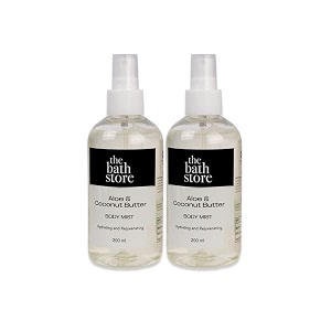 the bath store aloe butter amp coconut butter body mist - refreshing fragrance women and men  long-lasting scent - 200ml pack of 2