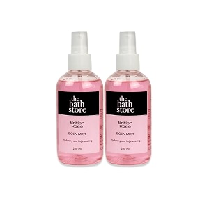 the bath store british rose body mist - refreshing fragrance women and men  long-lasting scent - 200ml pack of 2