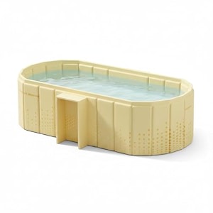 bath tub for adult for bathroom tub for home spa maintains hot amp cold temperature drainage hole thickened layer for hot and ice bath tub for adults yellow