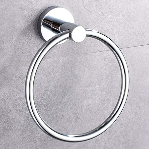 stainless steel 304 grade solid round towel ring  towel holder  napkin hanger for bathroom kitchen washbasin pack of 2