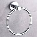 Stainless Steel 304 Grade Solid Round Towel Ring | Towel Holder | Napkin Hanger for Bathroom, Kitchen, WashBasin (Pack of 3)