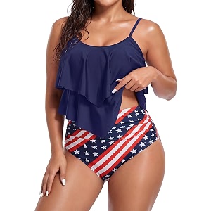 bathing suits for women high waisted swimsuits tummy control two piece tankini ruffled top with swim bottom bathing suits
