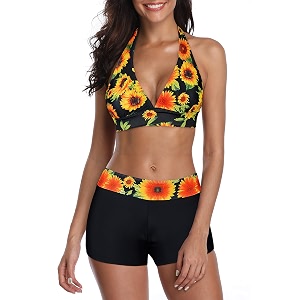 bathing suits for women high waisted swimsuits tummy control two piece tankini ruffled top with swim bottom bathing suits