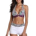 Bathing Suits for Women High Waisted Swimsuits Tummy Control Two Piece Tankini Ruffled Top with Swim Bottom Bathing Suits