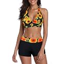 Bathing Suits for Women High Waisted Swimsuits Tummy Control Two Piece Tankini Ruffled Top with Swim Bottom Bathing Suits
