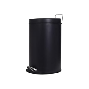 bathla accord black step dustbin for home office amp kitchen - 5 litres  heavy-duty step bin with foot pedal  durable amp hands-free waste bin