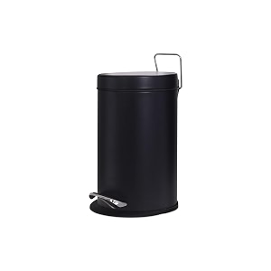 bathla accord black step dustbin for home office amp kitchen - 5 litres  heavy-duty step bin with foot pedal  durable amp hands-free waste bin