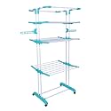 Bathla Mobidry Giga - Extra-Large 4 Level Alloy Steel Modular Cloth Drying Stand for Home (Blue)