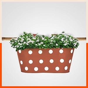 bathla patio ara hanging metal pot holdersplanters for balconygarden corrosion resistant with detachable double hooks  terra standard php-op-311514ta