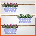 Bathla Patio ARA Hanging Metal Pot Holders/Planters for Balcony/Garden |Corrosion Resistant with Detachable Double Hooks | Lavender - Set of 3