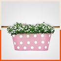 Bathla Patio ARA Hanging Metal Pot Holders/Planters for Balcony/Garden |Corrosion Resistant with Detachable Double Hooks | Blush, Standard (PHP-OP-311514BH)