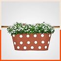 Bathla Patio ARA Hanging Metal Pot Holders/Planters for Balcony/Garden |Corrosion Resistant with Detachable Double Hooks | Terra, Standard (PHP-OP-311514TA)