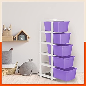 bathla stomo 4 xl drawers multi-purpose modular storage for home kitchen amp office  easy to move with trolley wheels  chest of drawers  lemon plastic