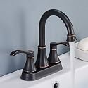 Bathroom Faucet,4 Inch Centerset 2 Handle High-Arc,Oil Rubbed Bronze