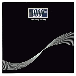 bathroom lcd display weight for human body scales 180kg black color1 pc