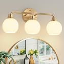 Bathroom Light Fixtures Gold Vanity Light 3 Light Brushed Brass