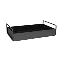 Bathroom Vanity Tray, Kitchen/Bathroom Countertop Storage Shelf Organizer, Coffee Table Decorative Tray Cosmetic Organizer Display Holder, Black Metal Tray (Pack of 1) (NHSP)