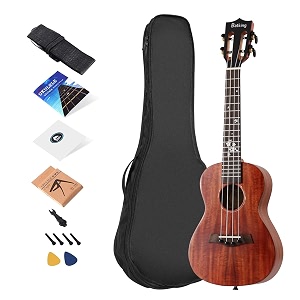 batking tenor ukulele for beginners koa 26 inch hawaiian ukuleles for adults professional ukalalee with uke beginner bundle kit gig bag strap capo tuner strings