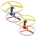 Battat Skyrocopter Flying Disc Toy Set, 2 Launchers, 4 Discs, Summer