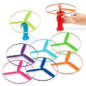 Battat Skyrocopter Flying Disc Toy Set, 2 Launchers, 4 Discs, Summer