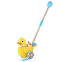 Battat Wooden Duck Push Toy with Quacking Sounds, Waddling Action, Activity
