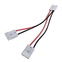 Battery Adapter Cable Quick Connect 50A Plug 8AWG Wire Y Splitter Power Connector for Cart Electric Forklift Winch Trailer Electric 600V Flame Retardant Silicone Sheath