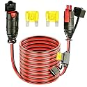 Battery Charger Extension Cable Compatible with NOCO GC004 X-Connect Genius Smart Battery 40in, 3 * 20A Fuse, Waterproof Plug