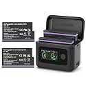 2-Pack Battery for Insta360 X5 with Smart Fast Charger, LCD Display
