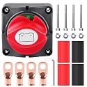 Battery Disconnect Switch 12V-48V 275A Waterproof Marine Cut Off Switch for Car, RV, Boat, ATV, UTV (On/Off)