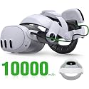 Battery Head Strap Accessories for Meta Quest 3/Quest 3S/Quest 2 - with Magnetic Hot-swappable &amp; Detachable 10000mah Battery Pack, Comfortable VR Headset Strap for Oculus - MQ4003
