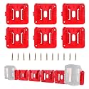 Battery Holder for Milwaukee M18 18V Battery Mounts Dock Holder Fit for M18 48-11-1815 48-11-1828 48-11-1850 48-11-1860 (6 Pcs)