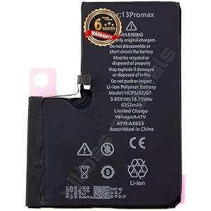battery for iphone 13 pro max a2643 a2484 a2641 a2644 a2645 battery with 6 month warranty m199