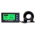 Battery Monitor Hall Coulomb Tester DC 9~100v 100A ~400A Digital Voltmeter Ammeter Capacity Power Electricity AH Voltage Meter(100V 100A)