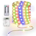 Battery Operated String Lights, 33ft 100 LED Fairy String Lights Battery Powered w/Remote & Timer for Indoor Outdoor Christmas Trees Wreath Decoration Bedroom Patio - Multicolor