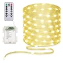 Battery Operated String Lights, 33ft 100 LED Fairy String Lights Battery Powered w/Remote & Timer for Indoor Outdoor Christmas Trees Wreath Decoration Bedroom Patio - Warm White