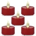 Flameless LED Tea Lights Candles 50Pack Battery Operated Red