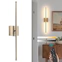 Battery Operated Wall Sconces with Remote Control, 11000mAh Wireless Rechargeable Brushed Bronze Wall Lights, 350°Rotate 3 Color Temperatures Dimmable Wall Lamp, for Bedroom, Living Room, Hallway