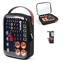 Battery Organizer Storage Case with Tester, Clear Battery Storage Organizer