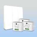 No Battery Self Powered Kinetic Wireless RF Switch – 3 Gang 3 Receiver | 2 Way Operation | 433MHz RF | Compatible with All Electrical Loads