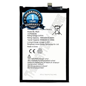 the battery store original bl-49jx battery compatible with infinix note 10 pro x695 49005000 mah battery with 1 year warranty and high capacity battery backup for bl-49jx