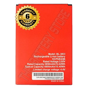 the battery sytore original battery for itel a58 pro bl-38ci double power 5000mah battery with 6 months warranty 38ci -6 months warranty